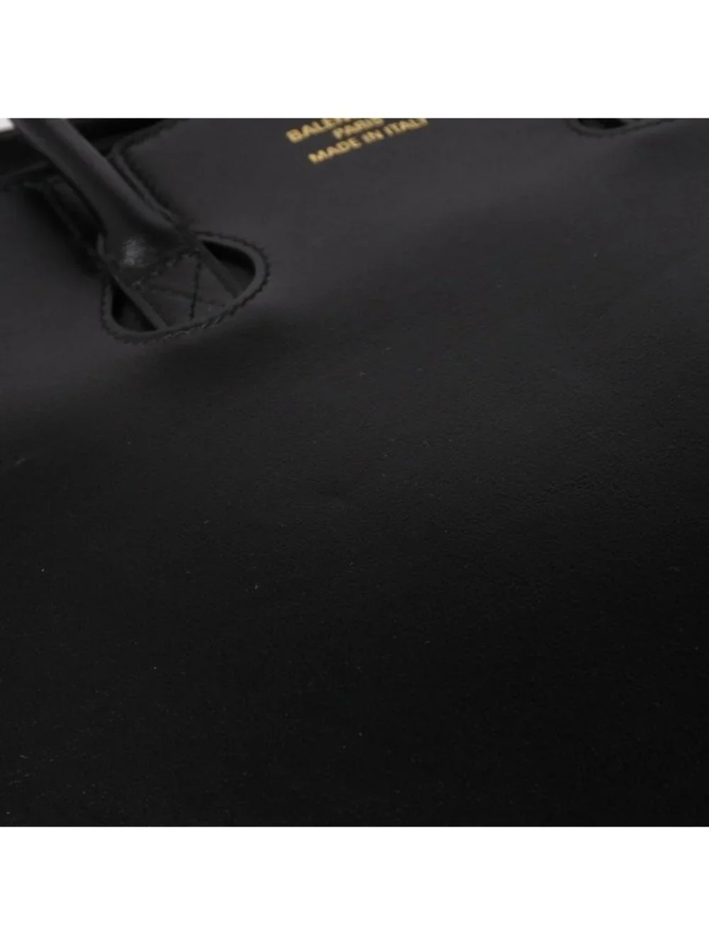 Balenciaga Bel Air Medium Carryall Leather 2-Way Handbag Black Gold